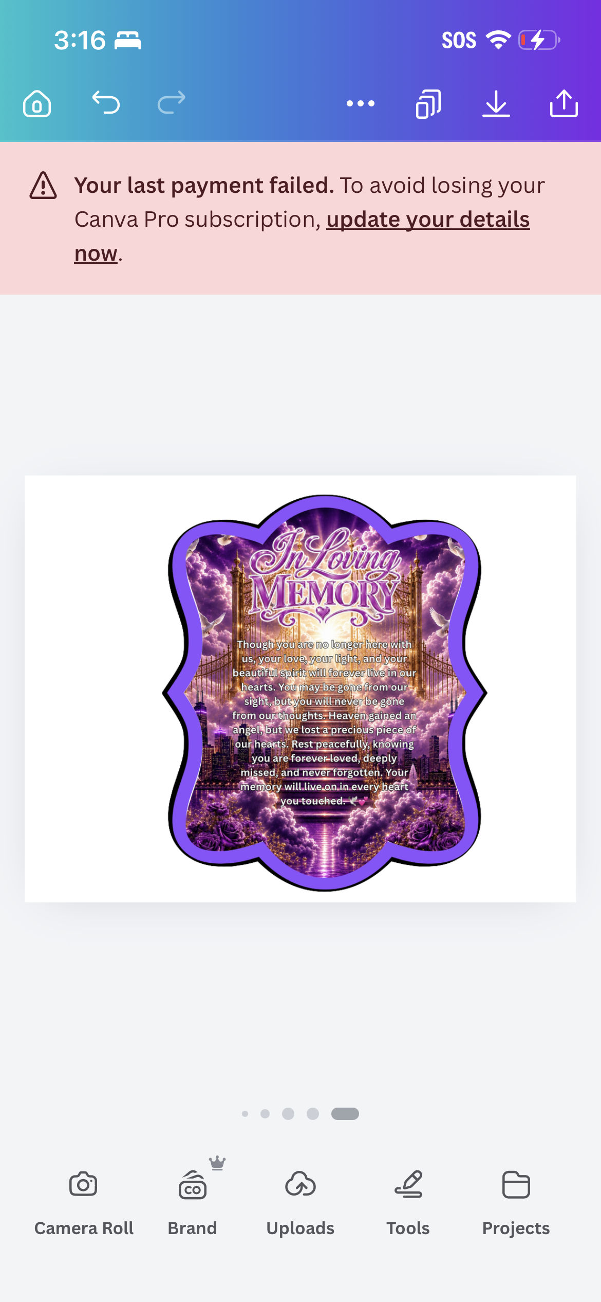 Memorial Fan Template
