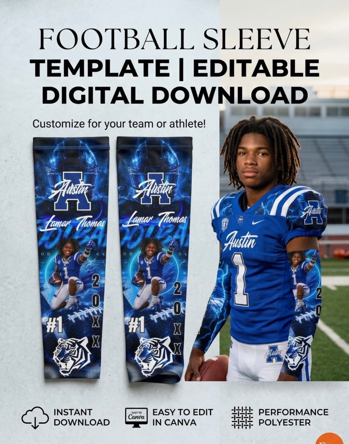 Football Sleeve Template