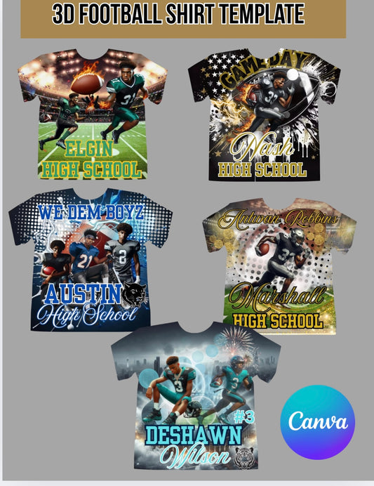 Football 3D AOP Shirt Template