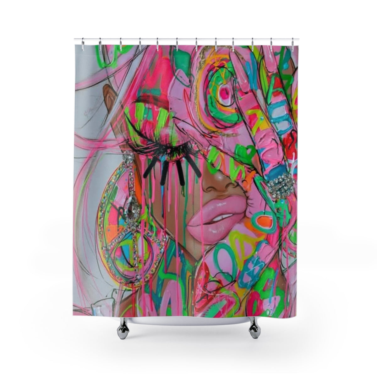 Neon Pop Shower Curtain