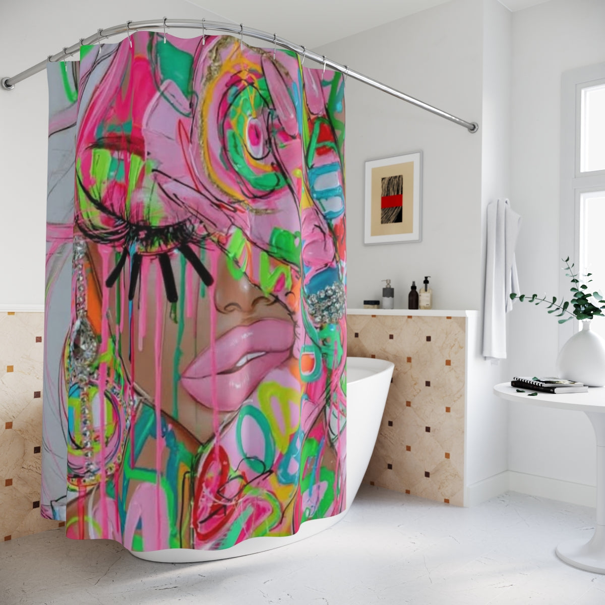 Neon Pop Shower Curtain