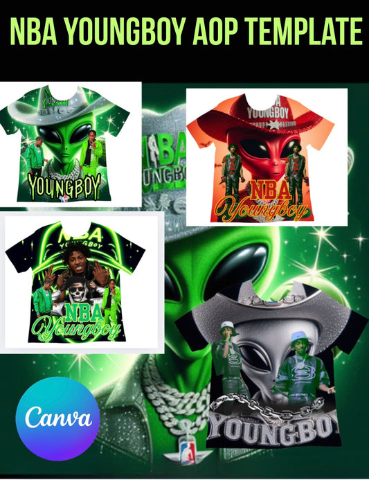 Youngboy AOP t shirt template