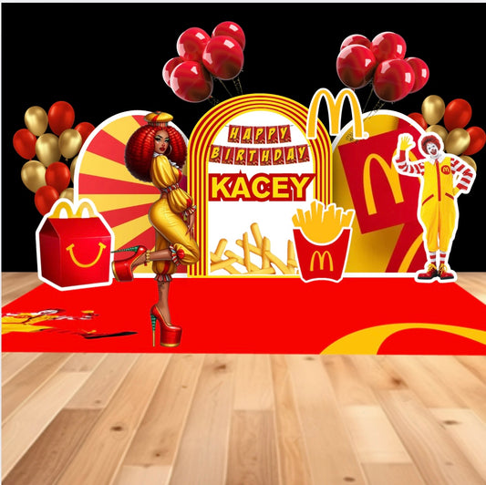 McDonald’s Arch Backdrop and Floor Decal  Template