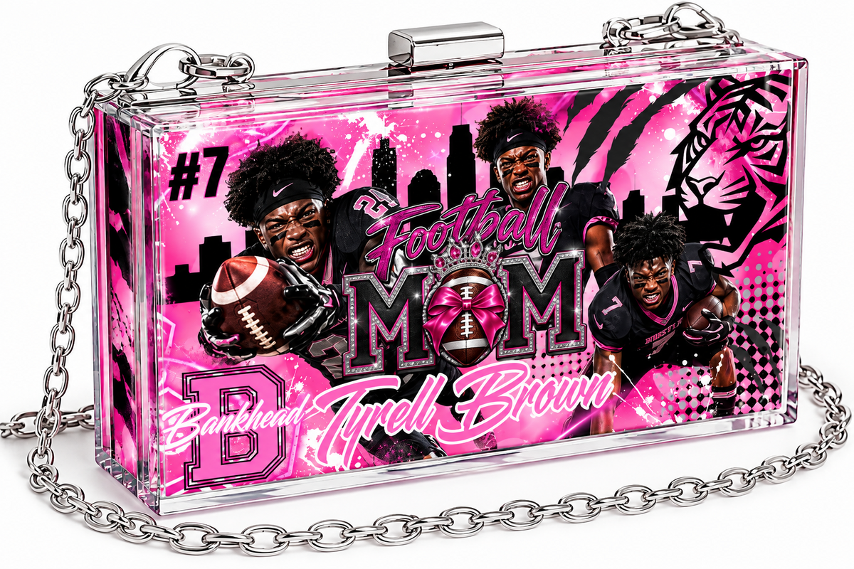 Football Acylic Handbag Template