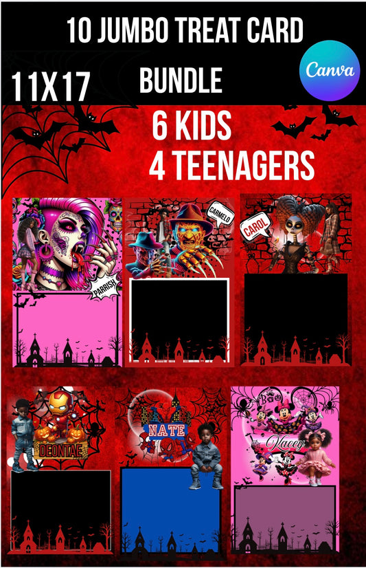 Jumbo Halloween Treat Cards