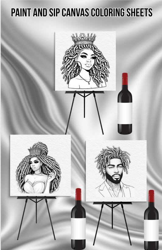 Paint and Sip Art sheets