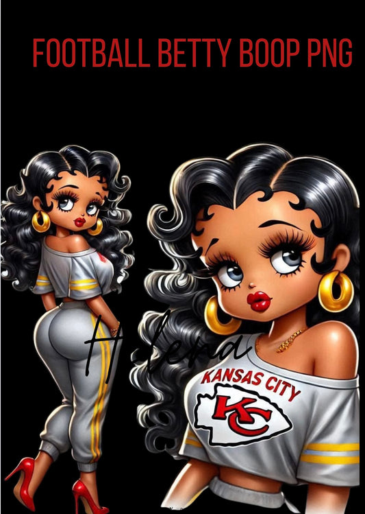 Football Betty Boop PNG
