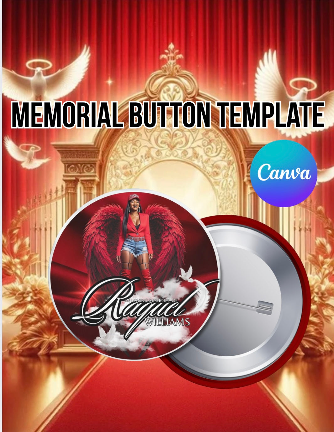 Memorial Button Template Bundle