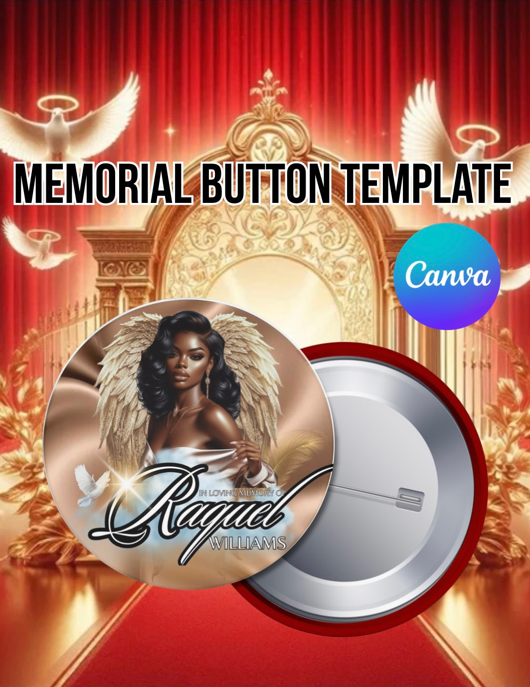 Memorial Button Template Bundle