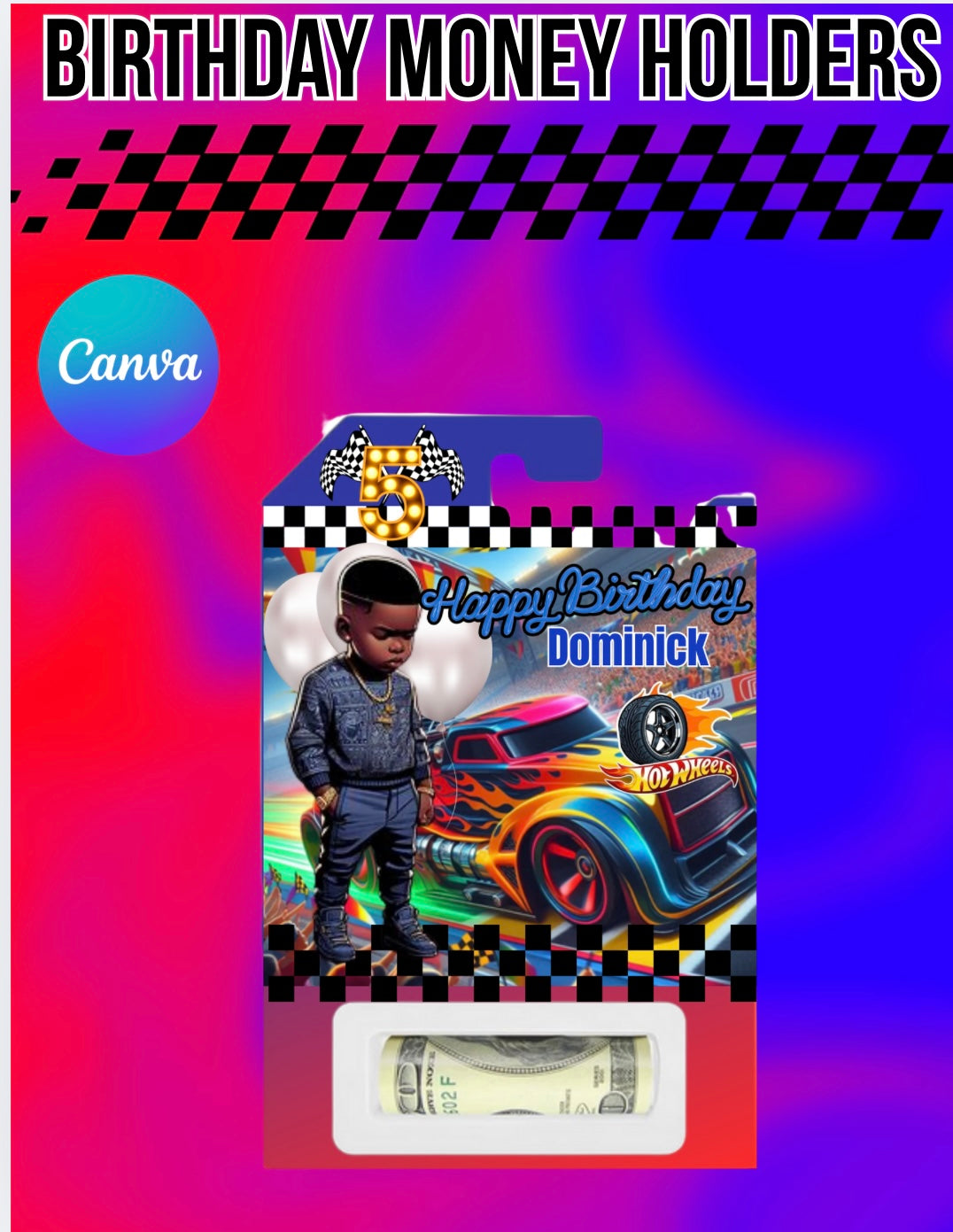 Birthday Hot Wheels Money Holders