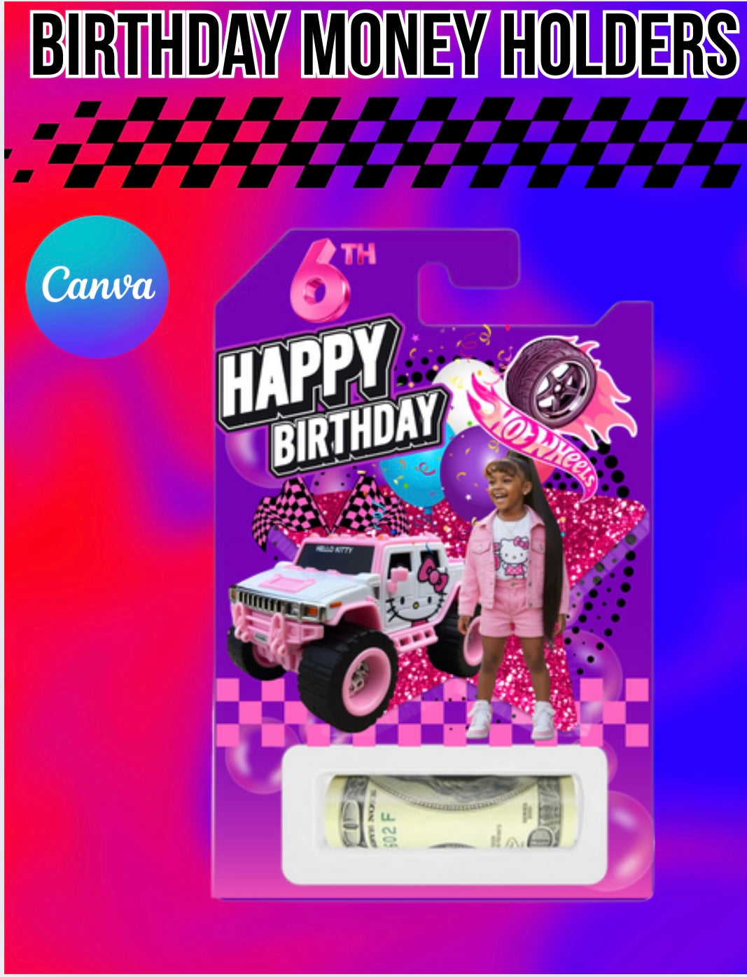 Birthday Hot Wheels Money Holders