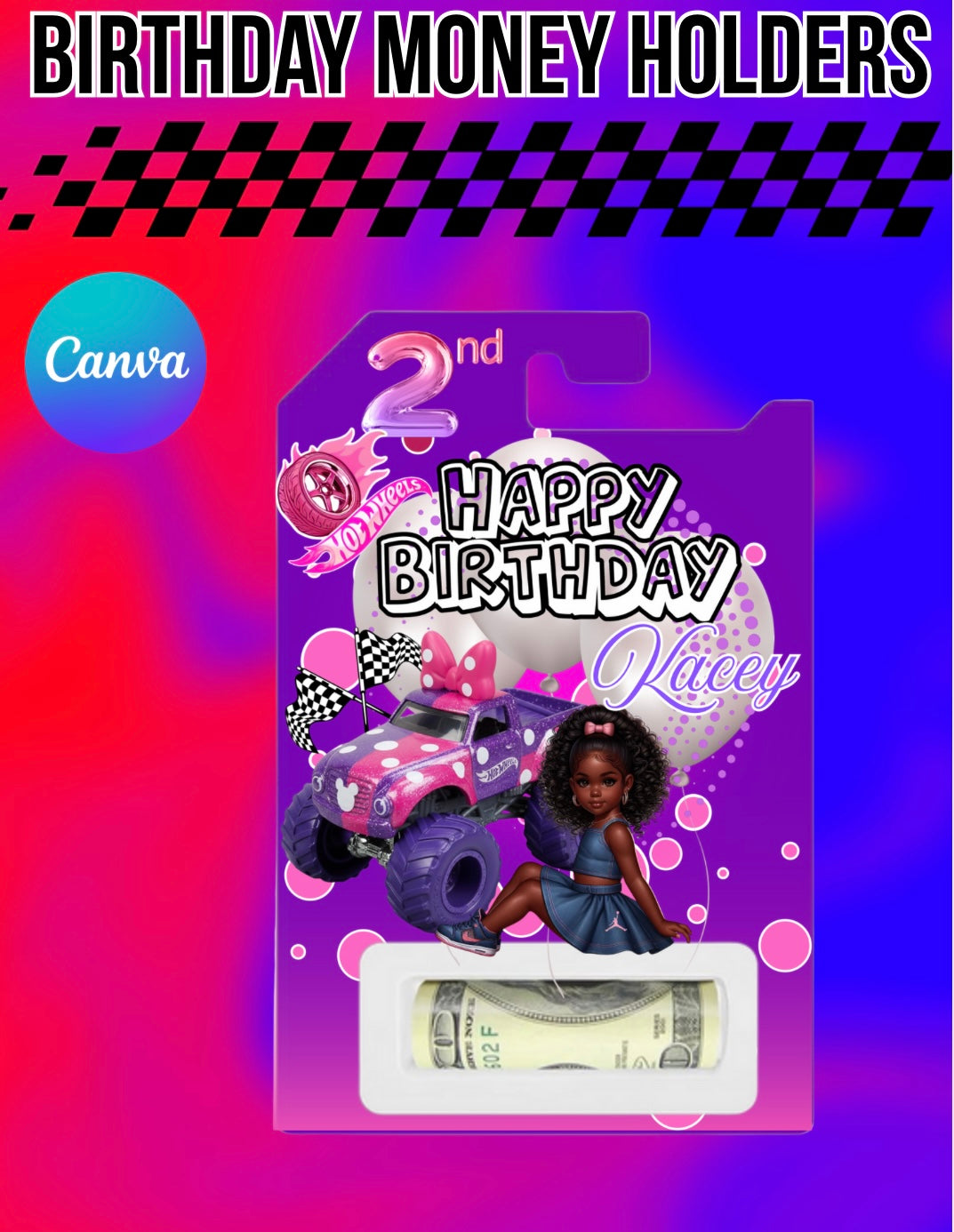 Birthday Hot Wheels Money Holders