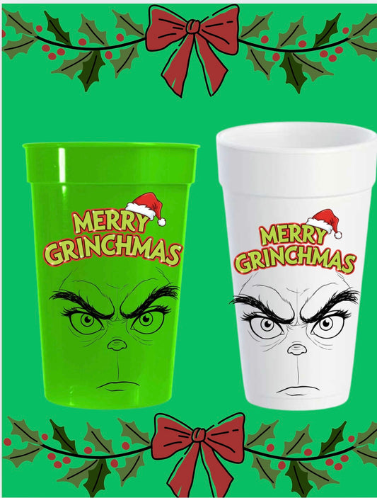 Christmas Grinchmas cup template