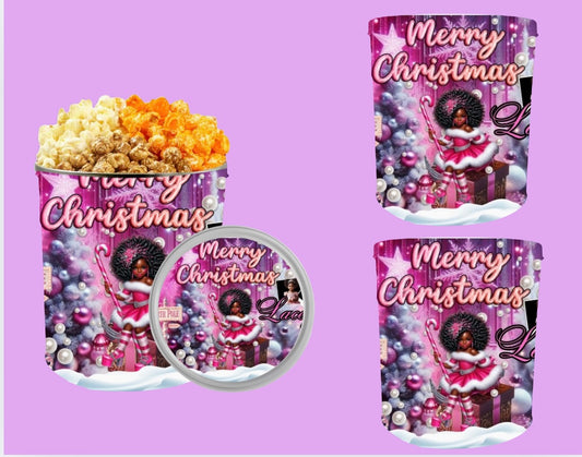 Christmas Popcorn Can template