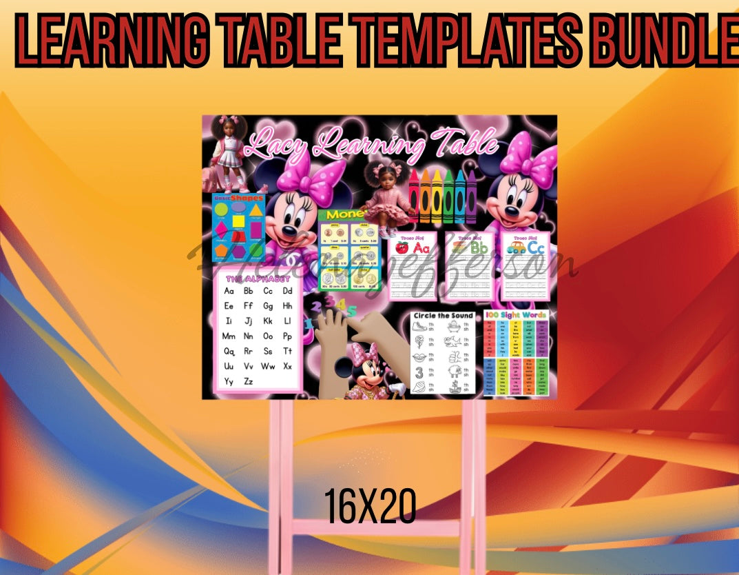 Learning Table Template Bundle