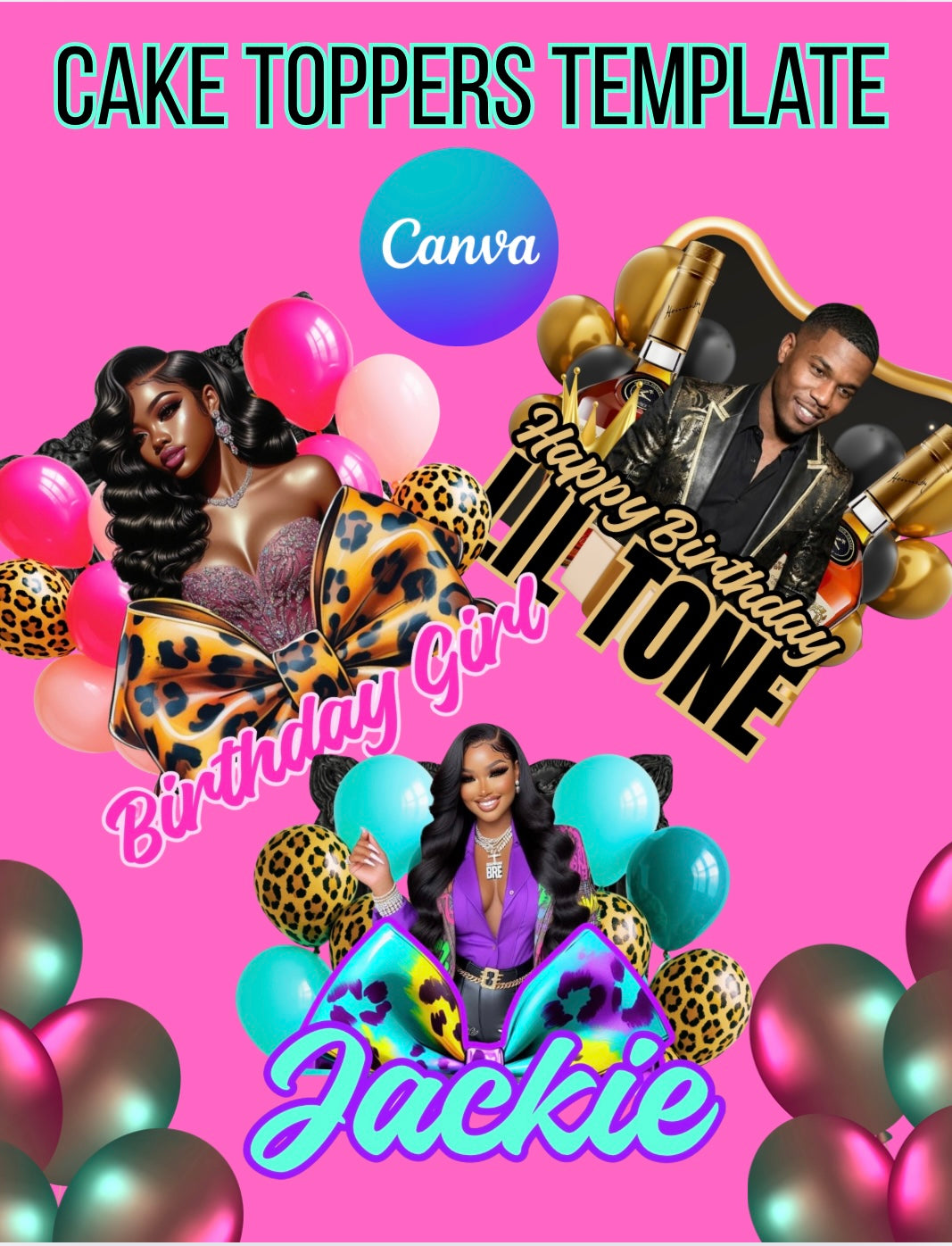 Birthday Cake Toppers Template