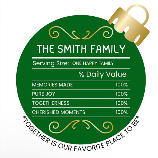 Christmas family ornaments template