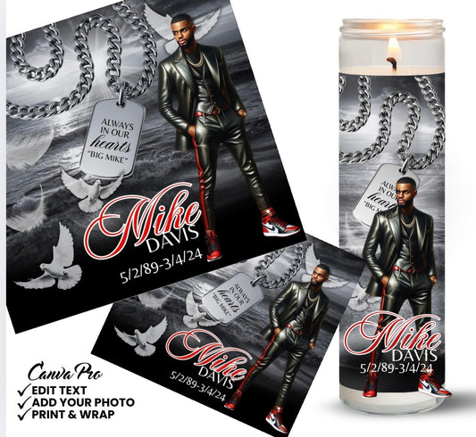 Memorial Candles Label Template