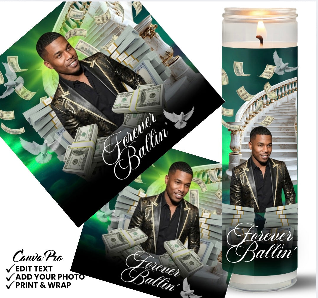 Memorial Candles Label Template