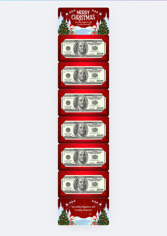 Christmas money slot template
