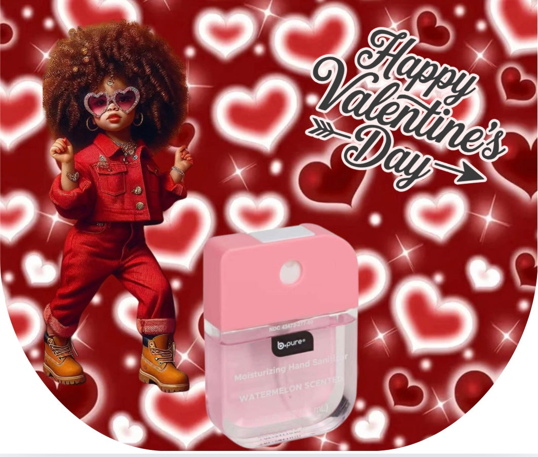 Valentines Day Hand Sanitizer Label template