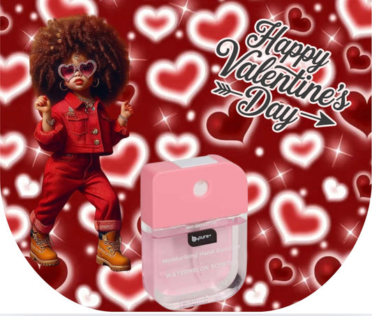 Valentines Day Hand Sanitizer Label template