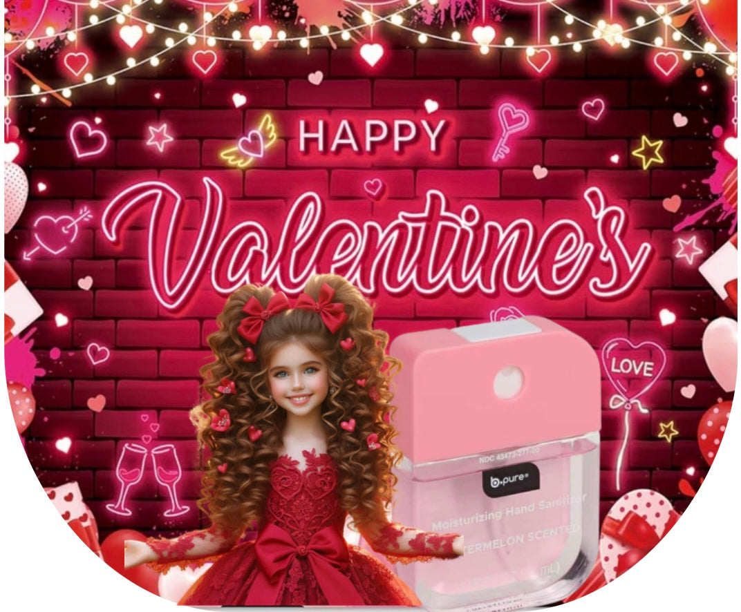 Valentines Day Hand Sanitizer Label template