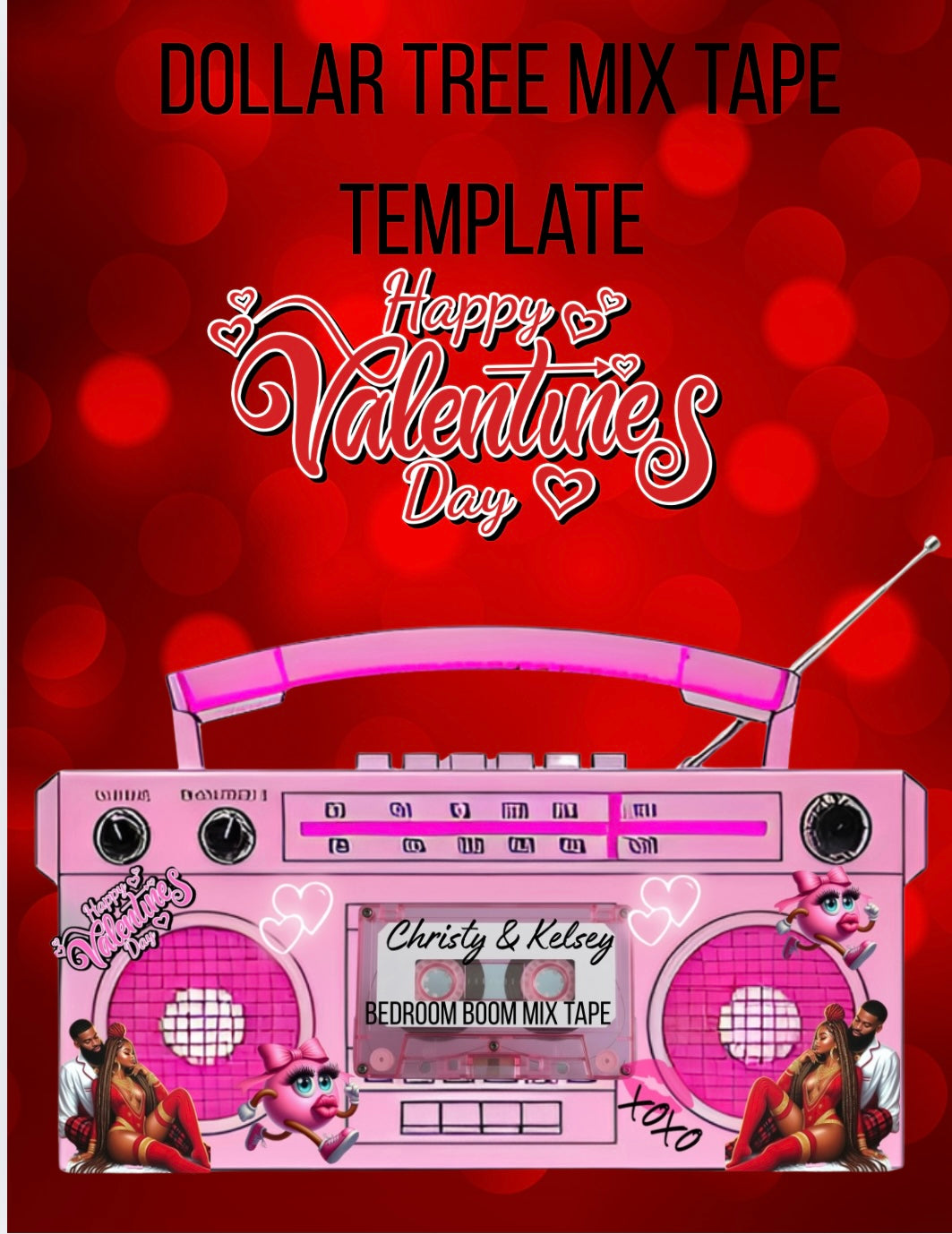 Dollar Tree Mix Tape Template