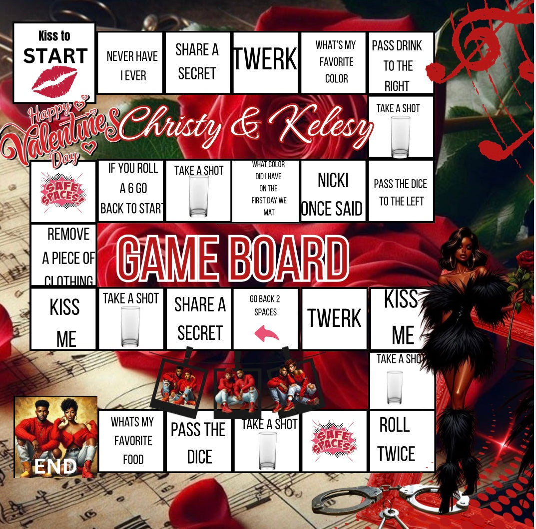 Valentines Day Couples Game Board