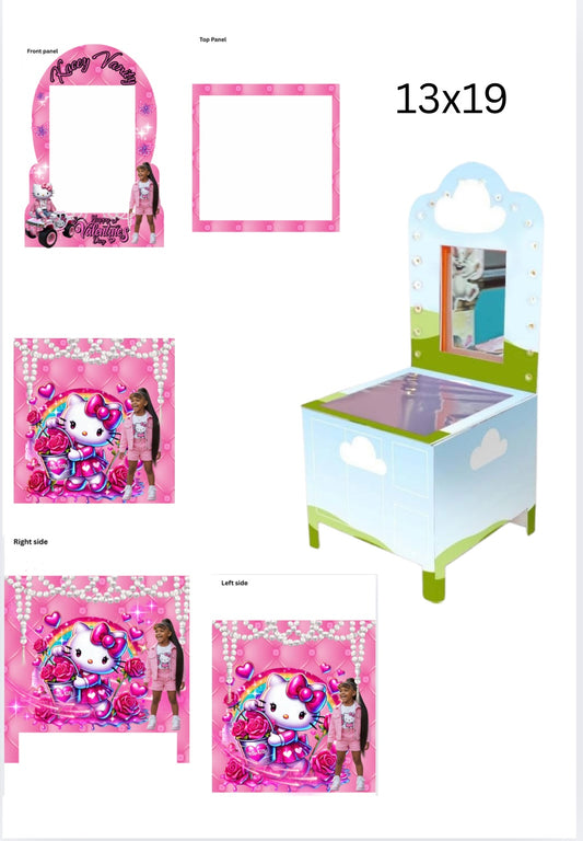 Valentines Day Vanity Gift Box Template
