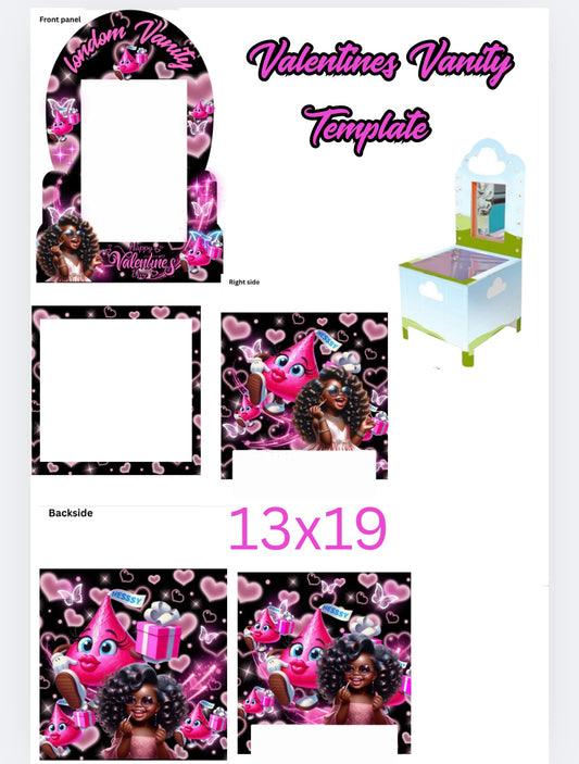 Valentines Vanity Gift box Template