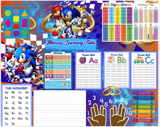 Custom learning table template