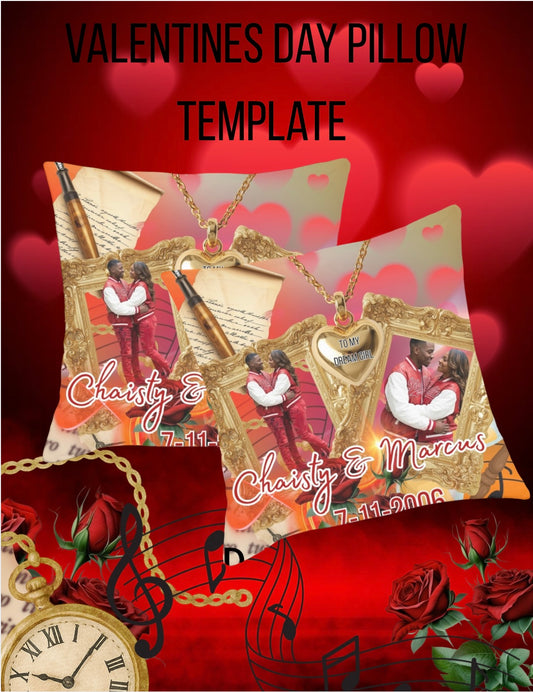 Valentines Day Pillow Template
