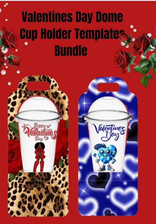 Valentines Day Dome Cup Template