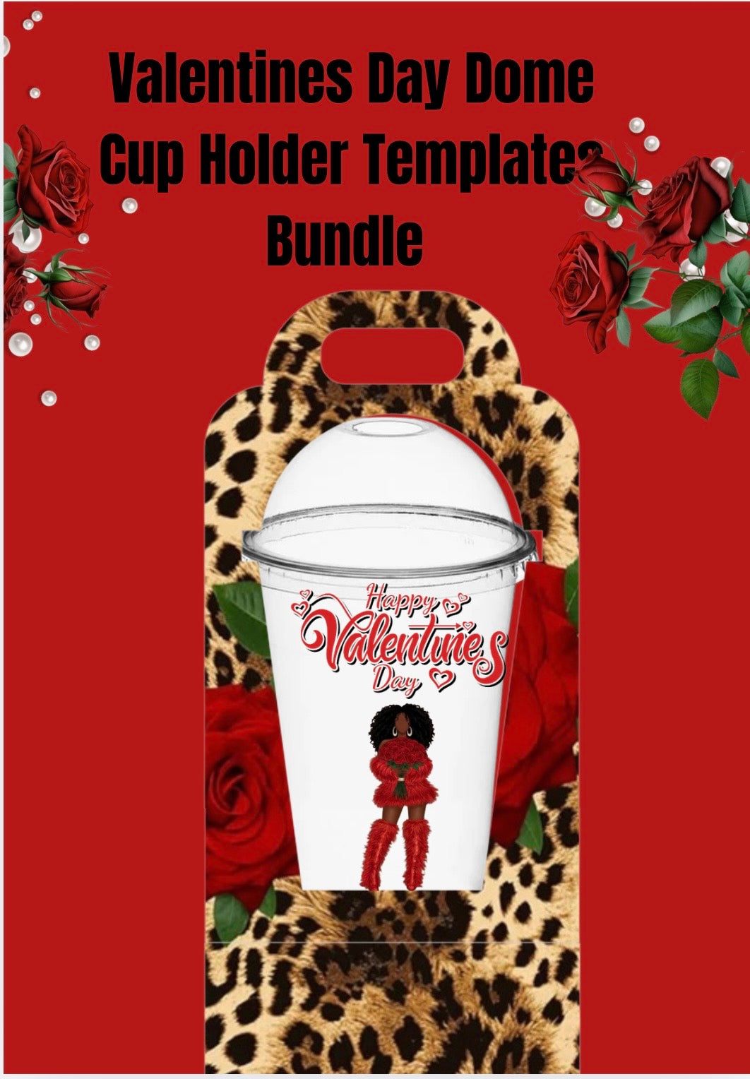 Valentines Day Dome Cup Template